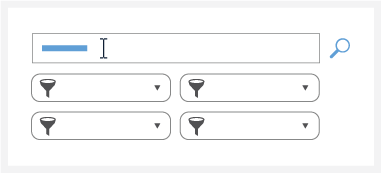 Filter panel with options for refining search results by date, file type, author, and permissions