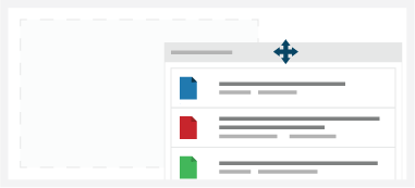 Configurable MSpace layout builder showing modular components like file repositories and dashboards