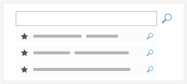 Saved searches dashboard showing reusable team-wide search presets and sharing options